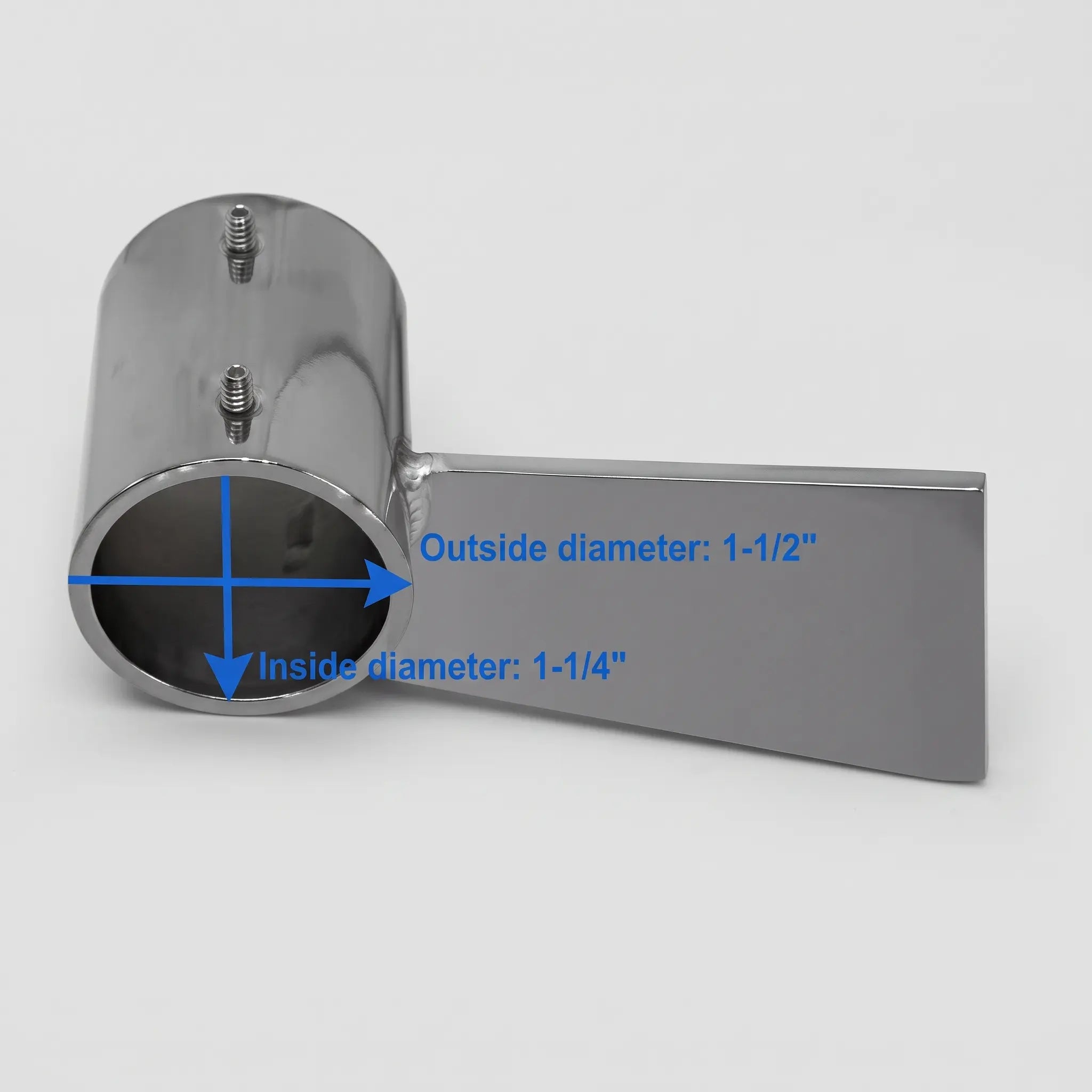 12" Slatwall Round Tubing Hangrail Bracket for 1-1/4" Dia. Rails Austin Store Fixtures