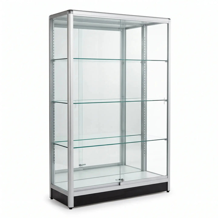 4-Foot Extra Vision Glass Wallcase Display Cabinet