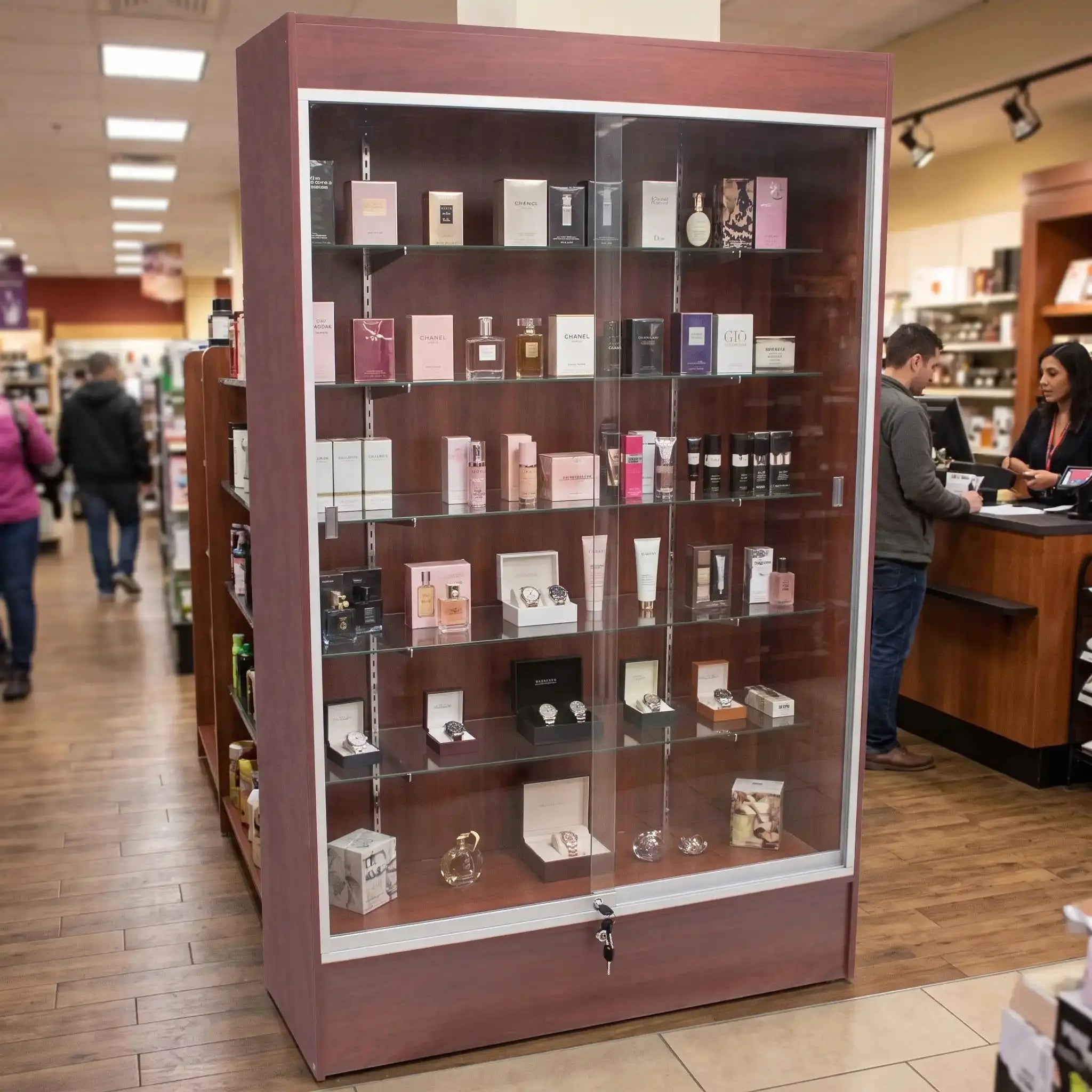 4-Foot Full Vision Wood Wallcase Display Cabinet - WCB4