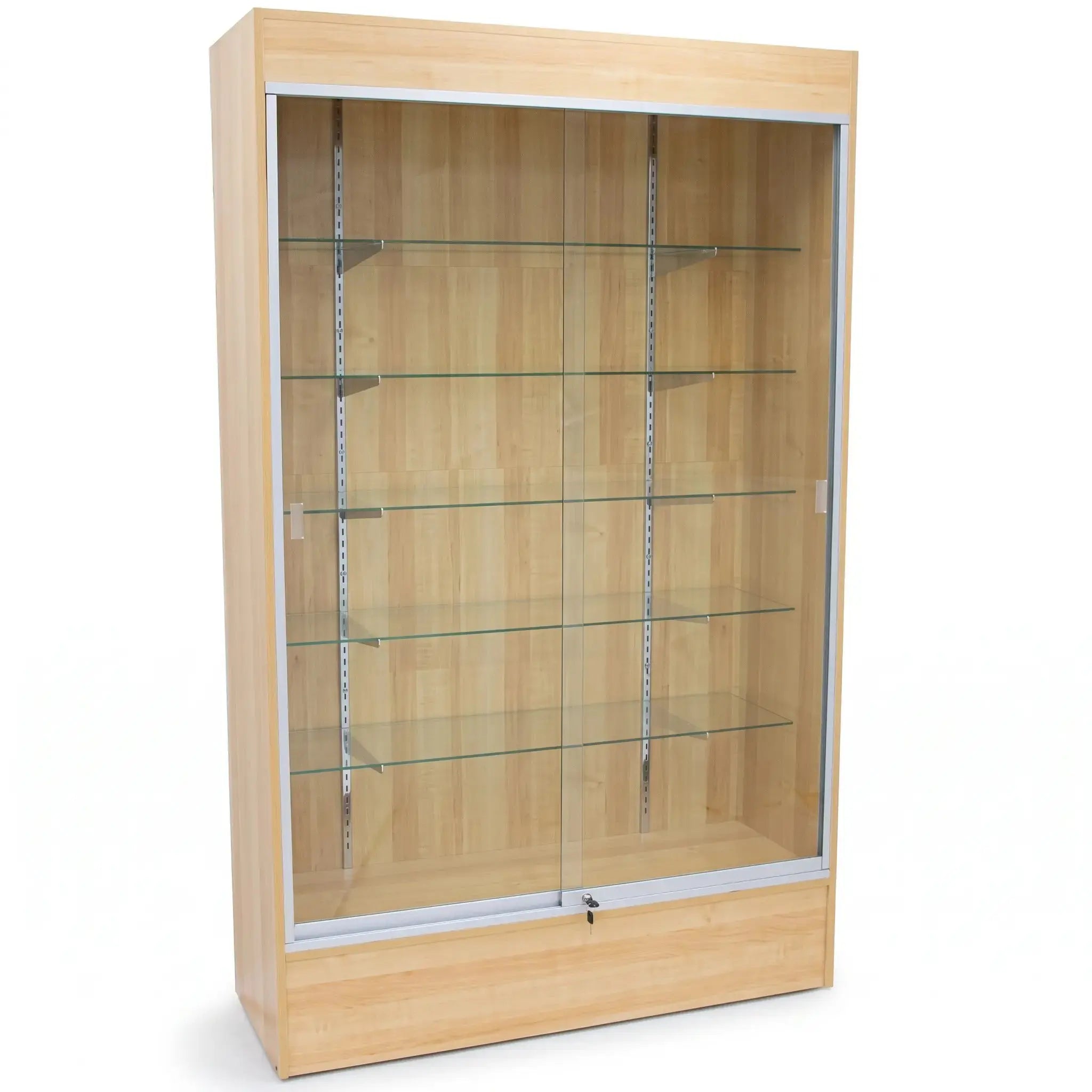 6-Foot Full Vision Wood Wallcase Display Cabinet - WC6