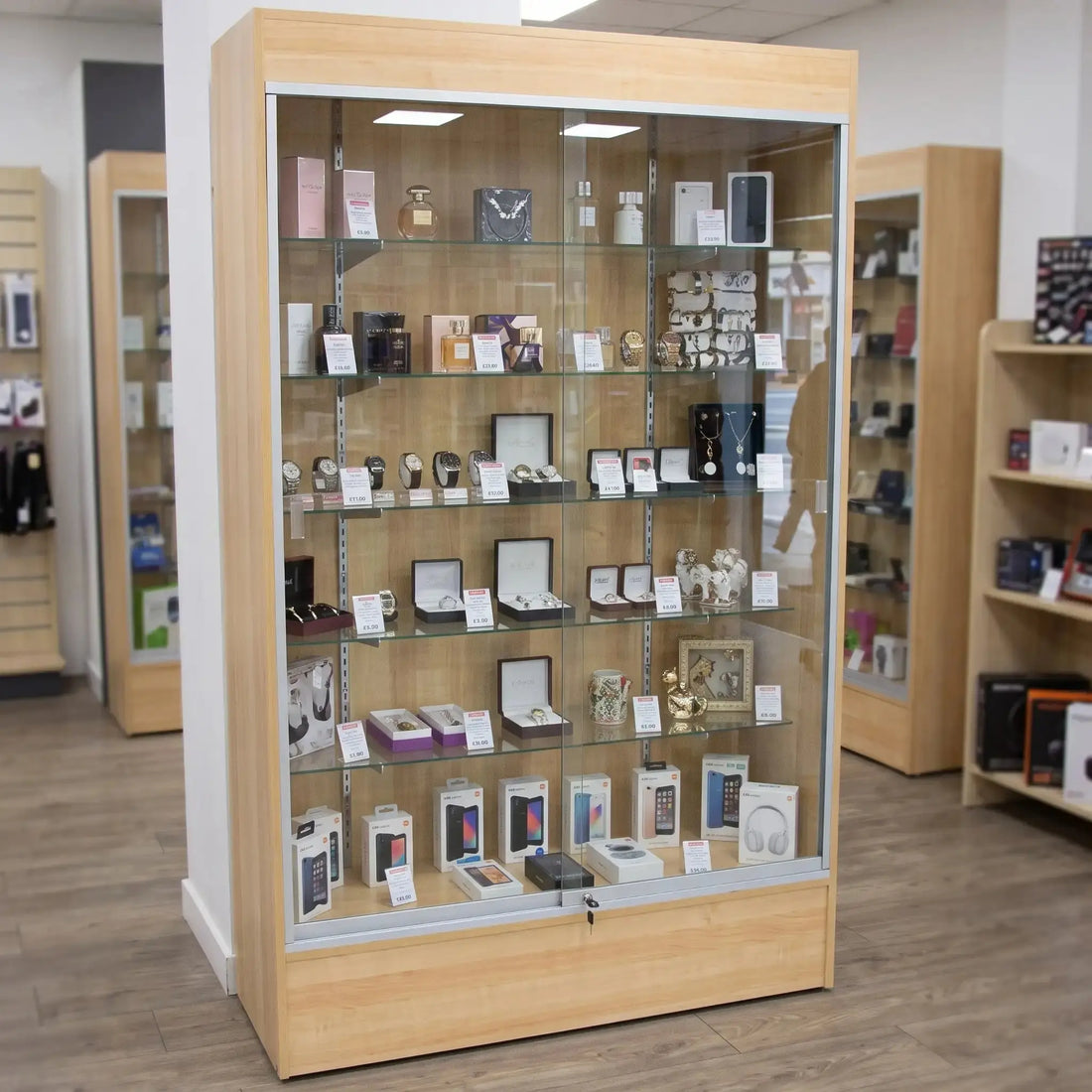 6-Foot Full Vision Wood Wallcase Display Cabinet - WC6