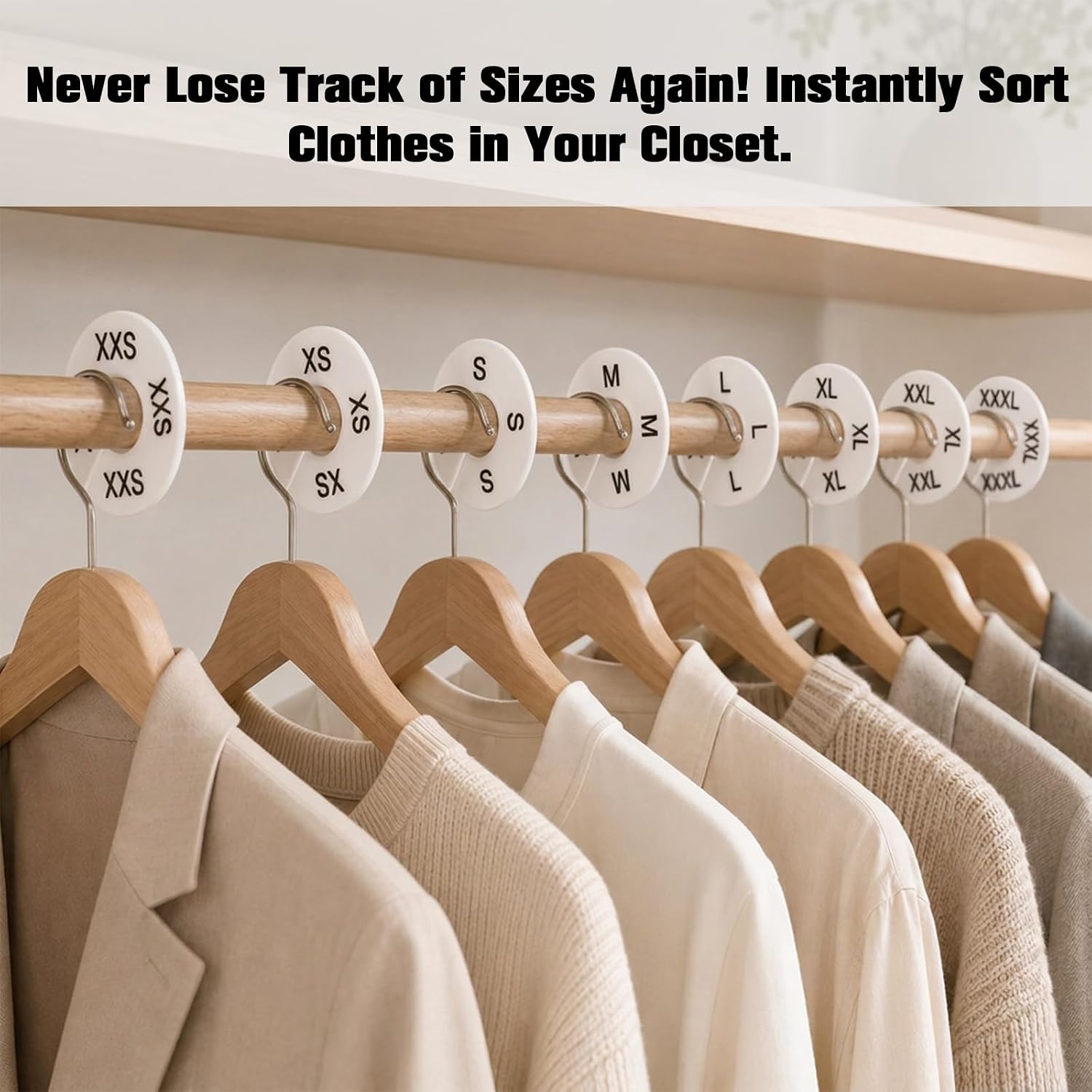 Plastic Clothing Rack Size Dividers (Round & Rectangular) Austin Store Fixtures