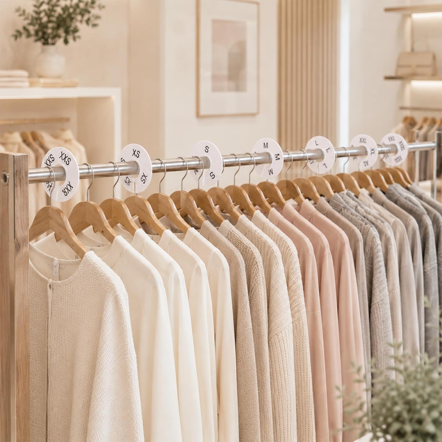 Plastic Clothing Rack Size Dividers (Round & Rectangular) Austin Store Fixtures