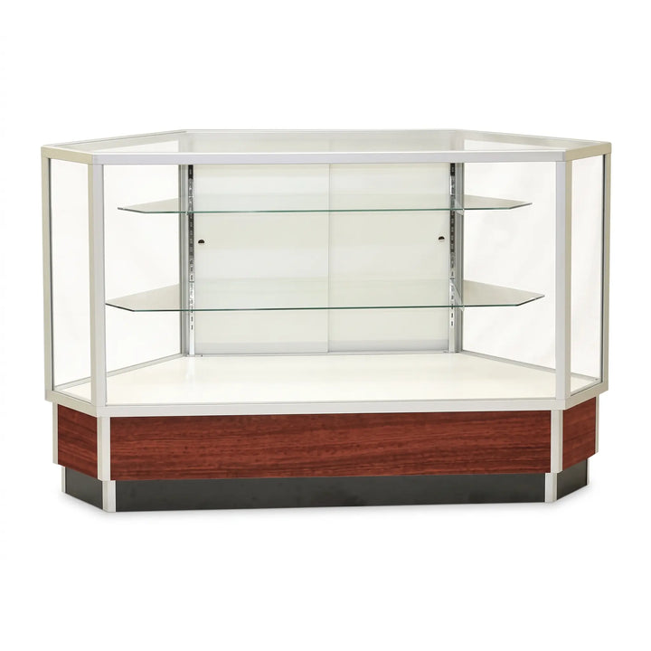 Aluminum Full Vision Glass Corner Retail Showcase Austin Store Fixtures