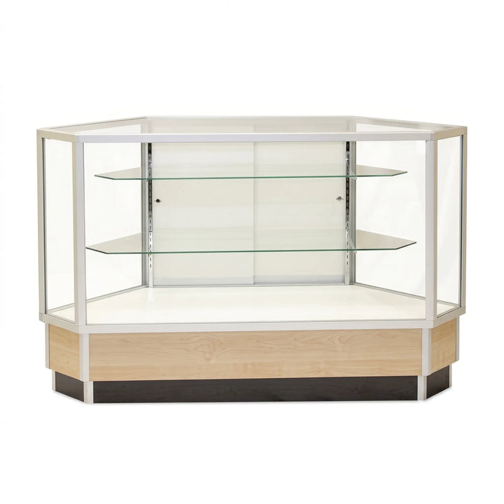Aluminum Full Vision Glass Corner Retail Showcase Austin Store Fixtures