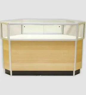 Aluminum Jewelry Glass Corner Showcase