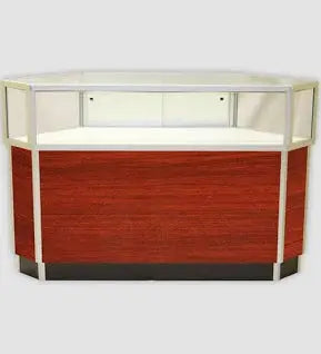Aluminum Jewelry Glass Corner Showcase