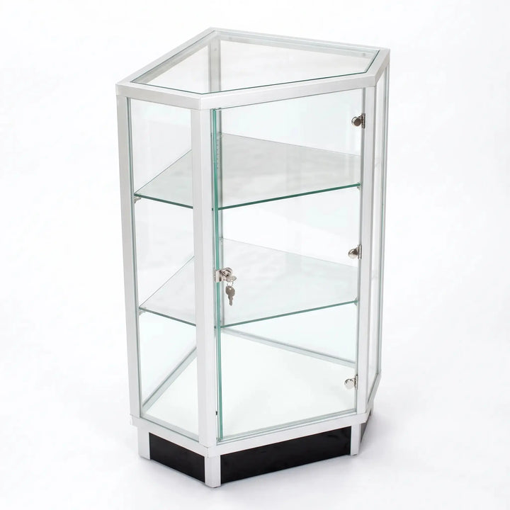 Extra Vision 20" Square Corner Display Case with Swing Door