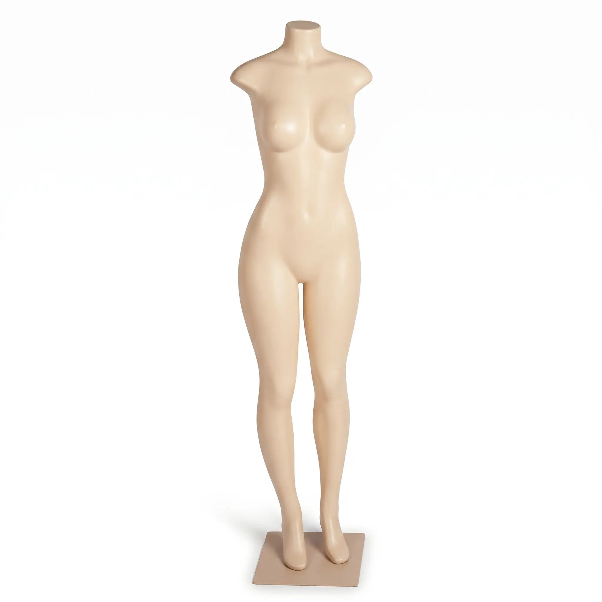 Female Brazilian Style Full Body Mannequin – Curvy Form with Square Metal Base