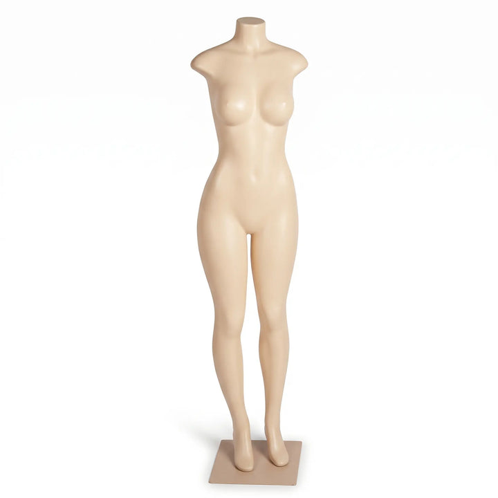 Female Brazilian Style Full Body Mannequin – Curvy Form with Square Metal Base