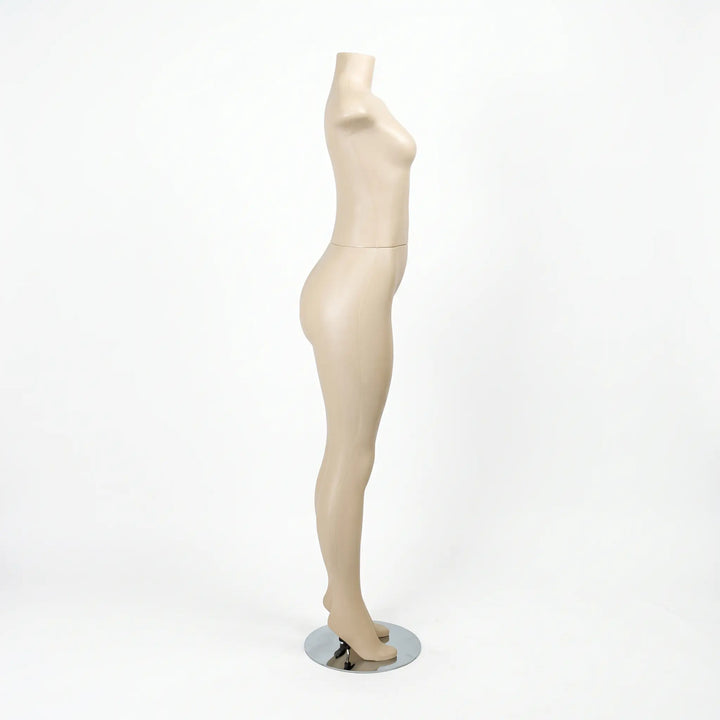Female Brazilian Style Full Body Mannequin – Curvy Form with Square Metal Base