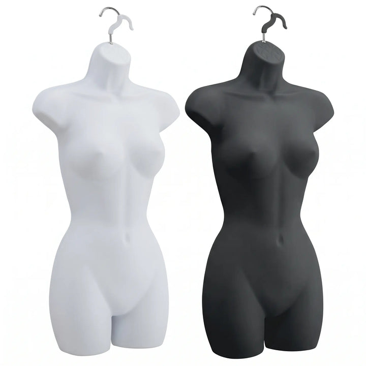 Female Full Hanging Torso Mannequins with Chrome Swivel Hook