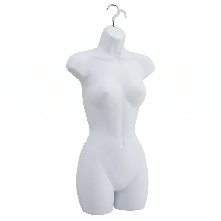 Female Full Hanging Torso Mannequins with Chrome Swivel Hook