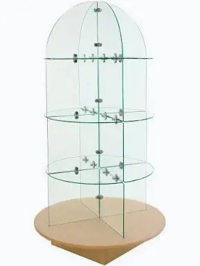 Glass Round 4 Tier Display