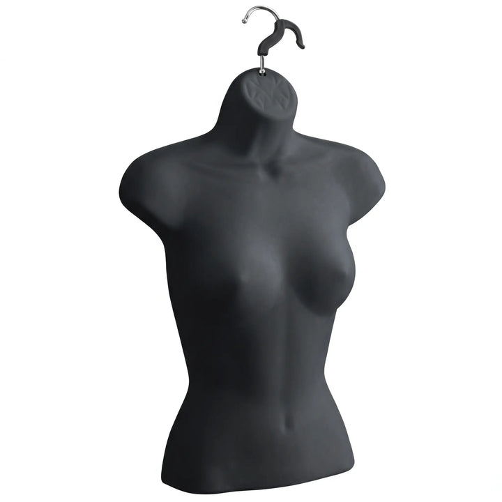 Half Body Female Hanging Torso Mannequin with Chrome Swivel Hook