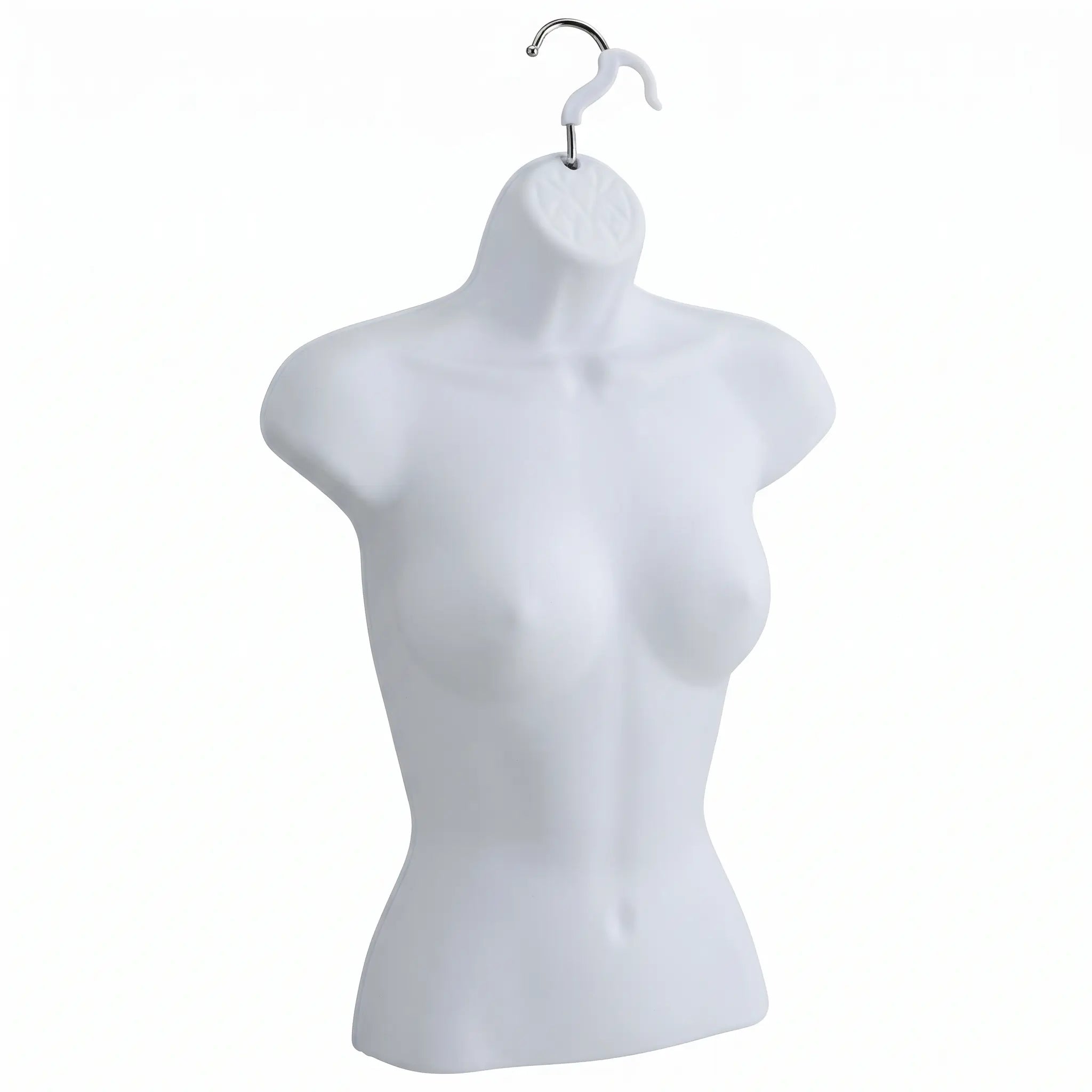 Half Body Female Hanging Torso Mannequin with Chrome Swivel Hook