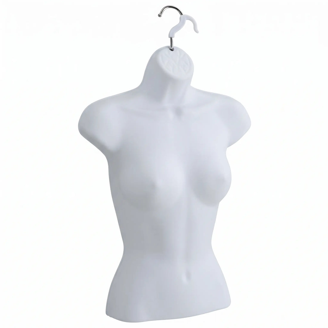 Half Body Female Hanging Torso Mannequin with Chrome Swivel Hook