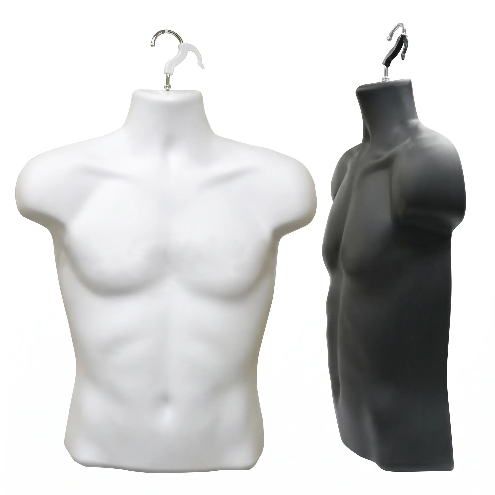 Half Body Male Hanging Torso Mannequin with Chrome Swivel Hook