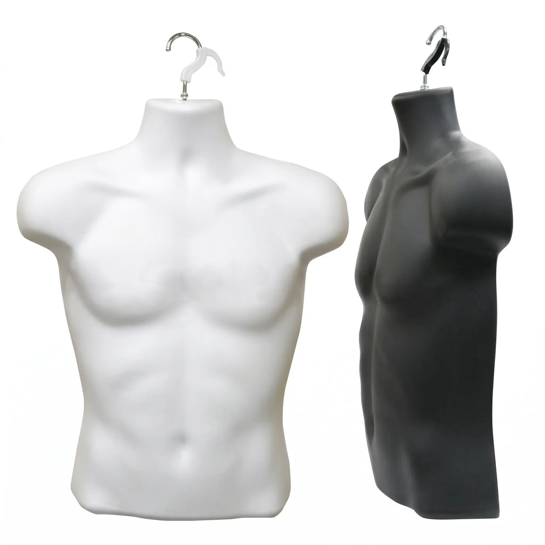 Half Body Male Hanging Torso Mannequin with Chrome Swivel Hook