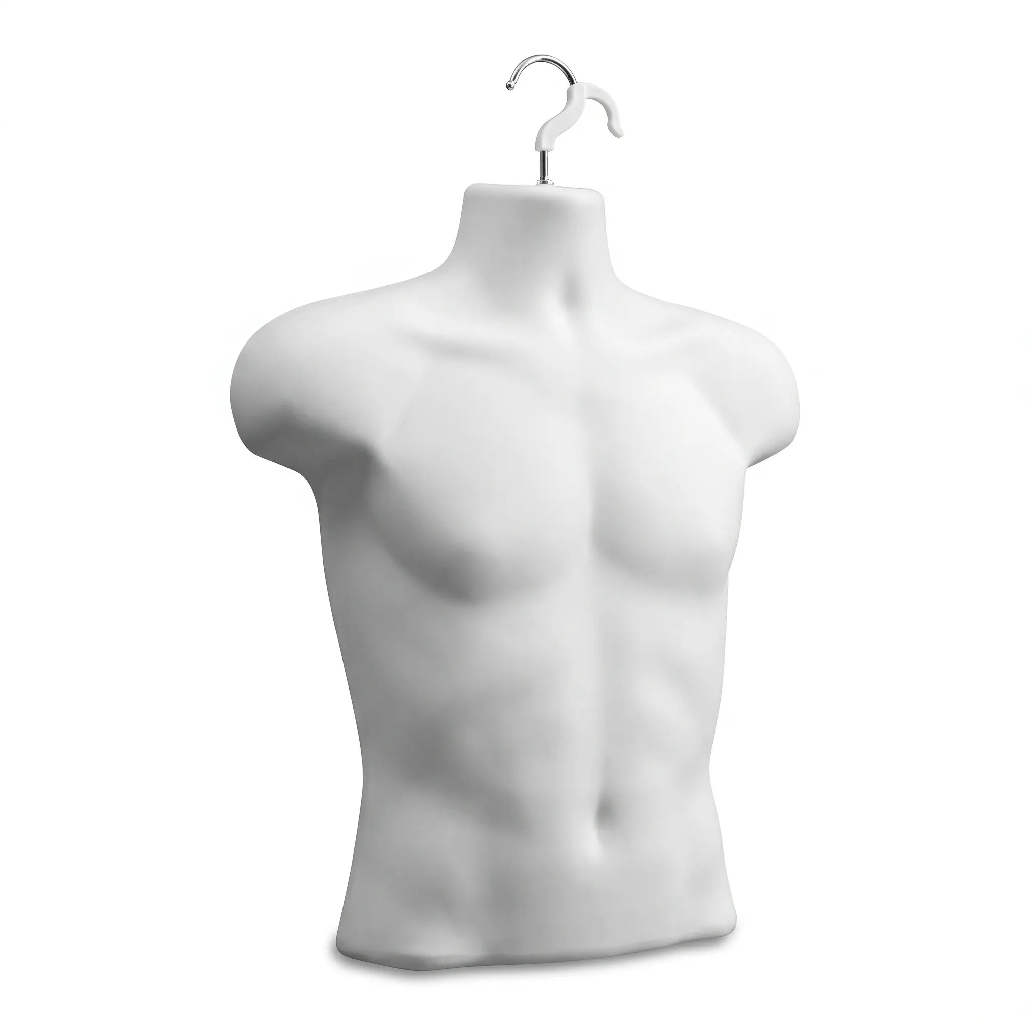 Half Body Male Hanging Torso Mannequin with Chrome Swivel Hook