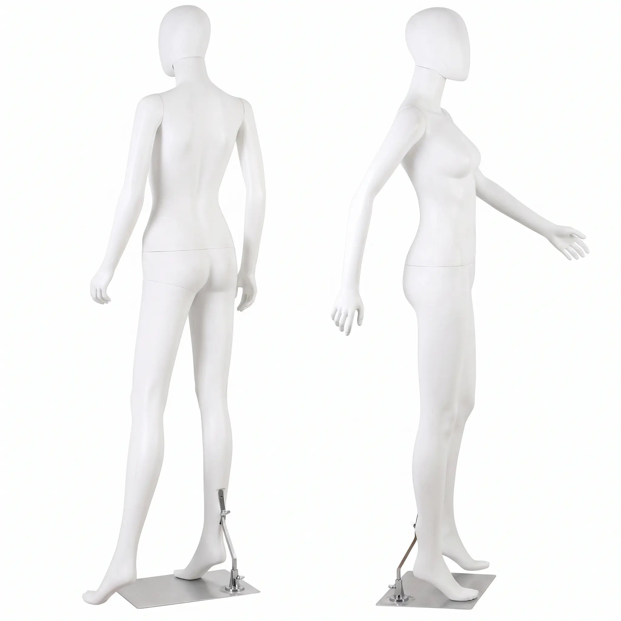 High Glossy Female Mannequin with Metal Base (Black & White) Austin Store Fixtures