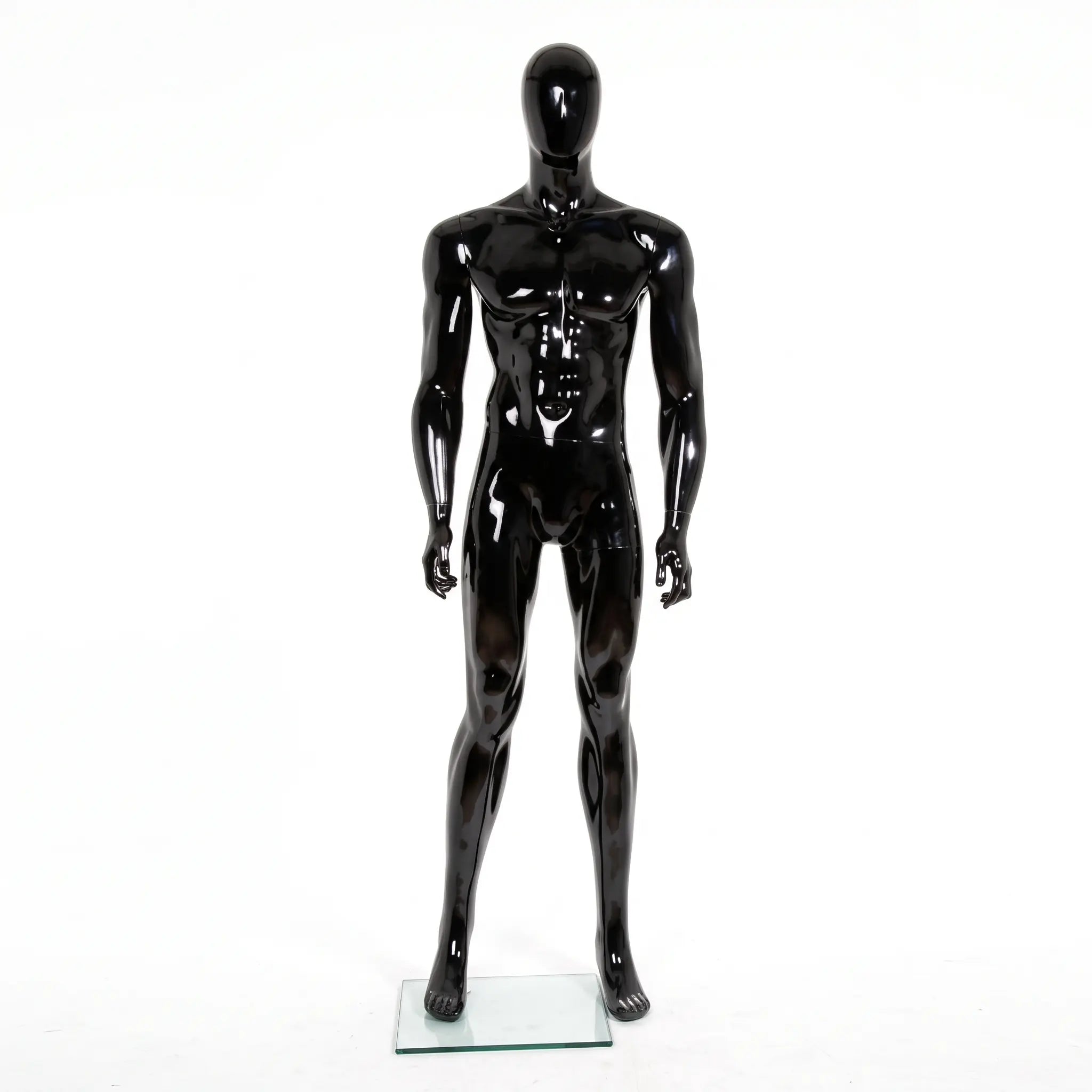 High Glossy Male Mannequin with Metal Base (Black & White) Austin Store Fixtures