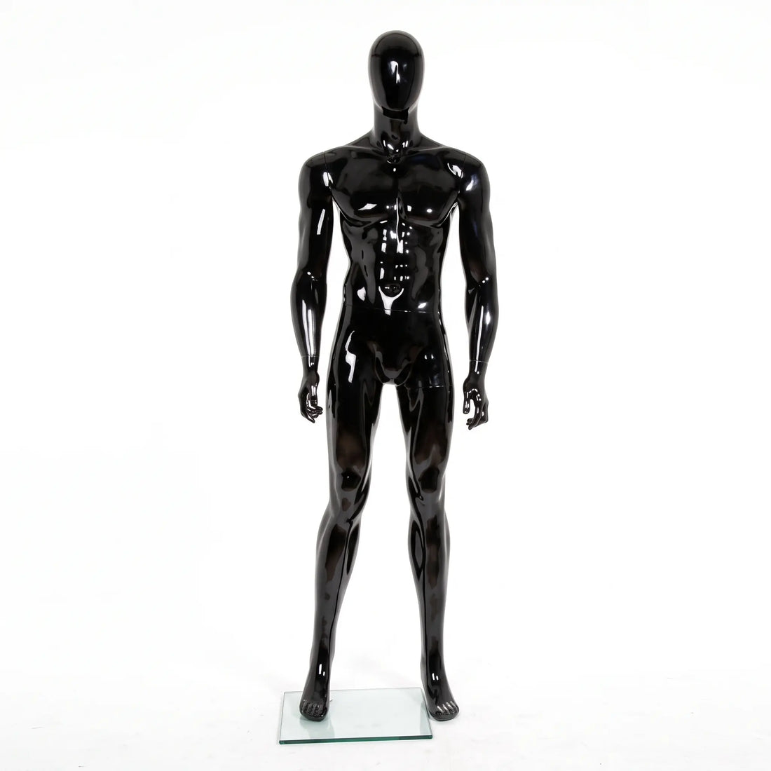 High Glossy Male Mannequin with Metal Base (Black & White) Austin Store Fixtures