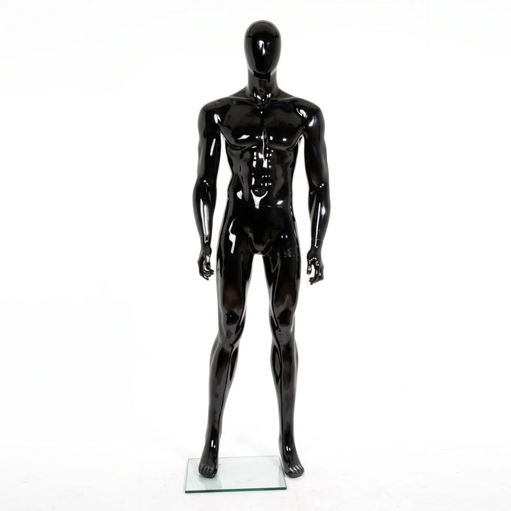 High Glossy Male Mannequin with Metal Base (Black & White) Austin Store Fixtures