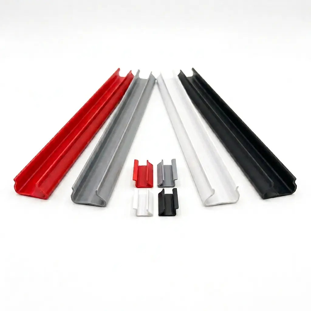 PVC Slatwall Color Snap Inserts (8ft, 16-Pack) | Trim Strips Austin Store Fixtures