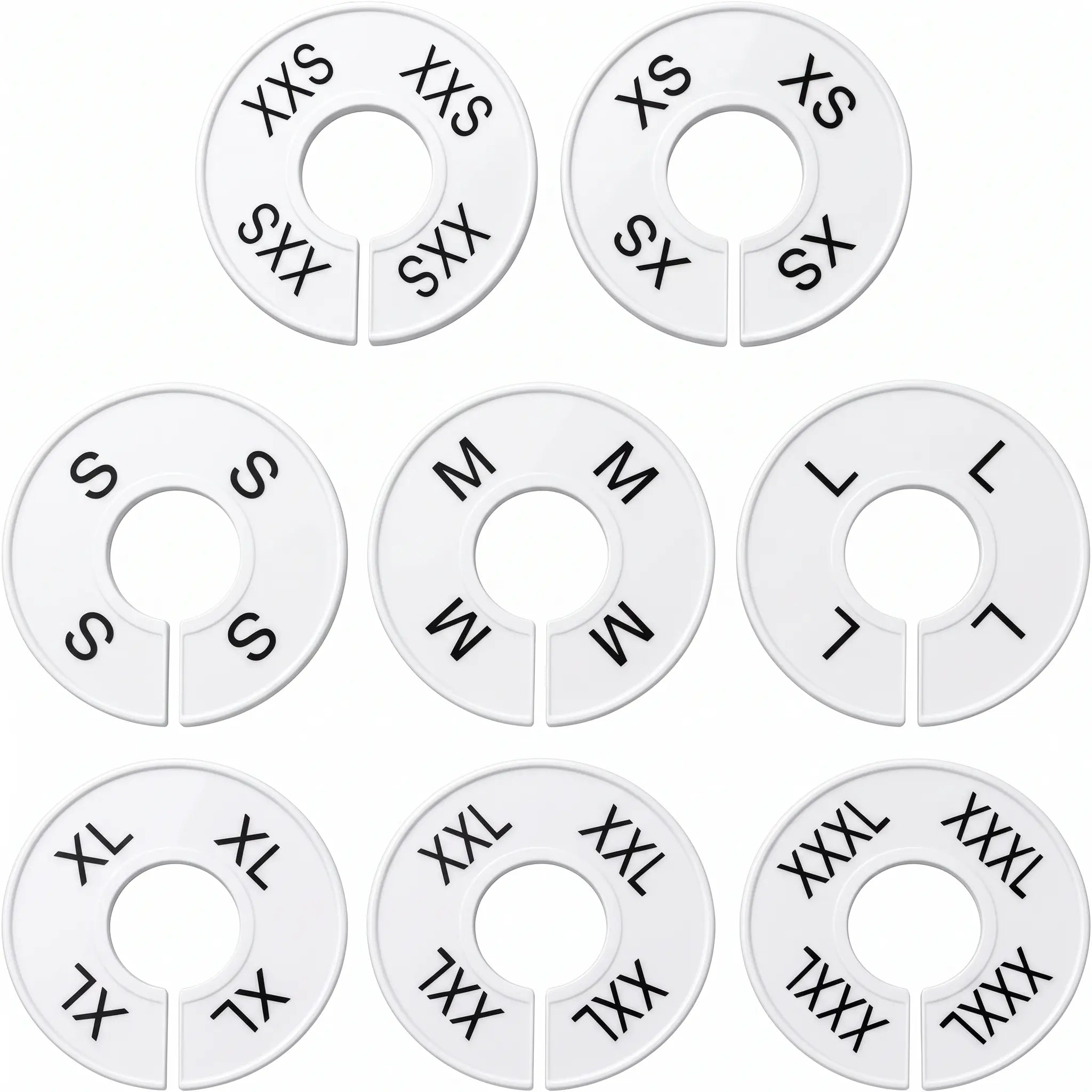 Plastic Clothing Rack Size Dividers (Round & Rectangular) Austin Store Fixtures