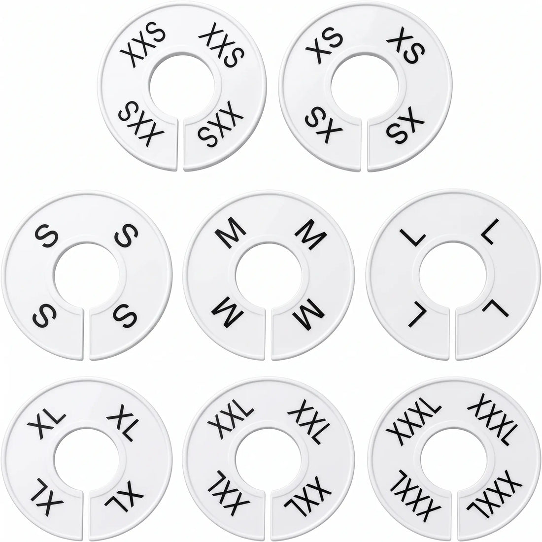 Plastic Clothing Rack Size Dividers (Round & Rectangular) Austin Store Fixtures