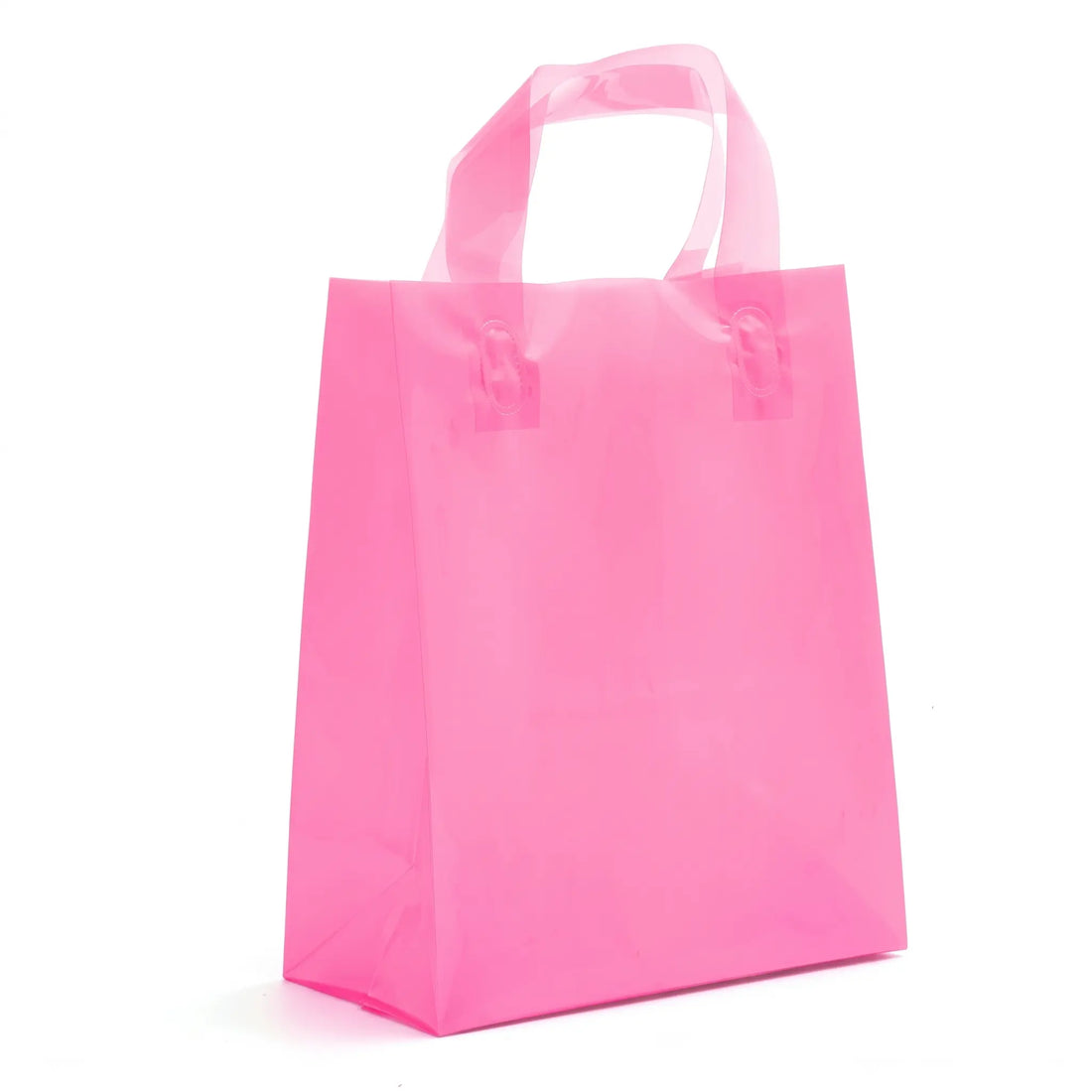 Prime Line Packaging Frosted Plastic Merchandise Bags with Loop Handles (100-Pack) Austin Store Fixtures