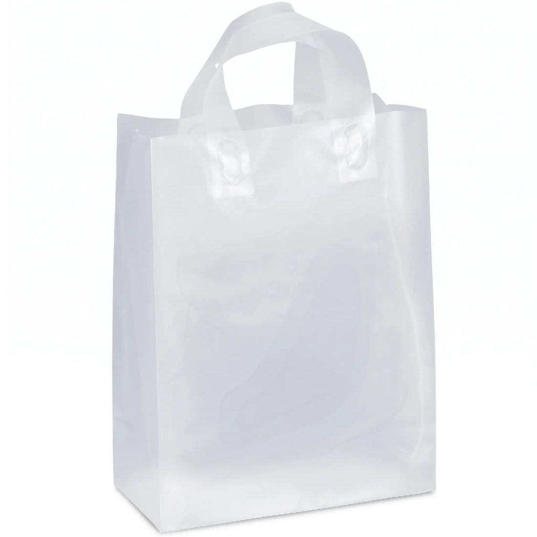Prime Line Packaging Frosted Plastic Merchandise Bags with Loop Handles (100-Pack) Austin Store Fixtures