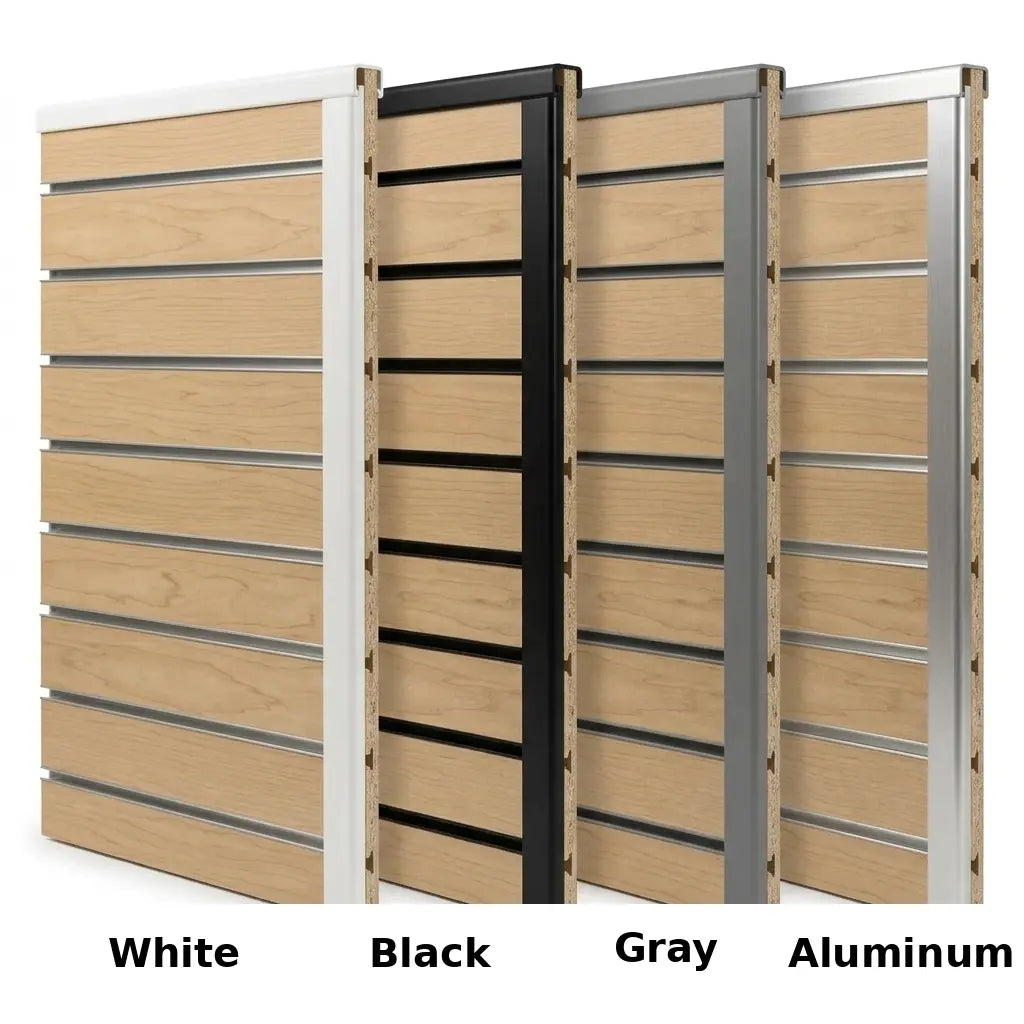 Slatwall Edge Cap Trim (8ft / 96") | Clean Panel Edge Molding Austin Store Fixtures