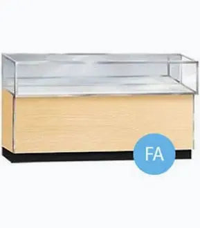 Aluminum Jewelry Glass Showcase Maple