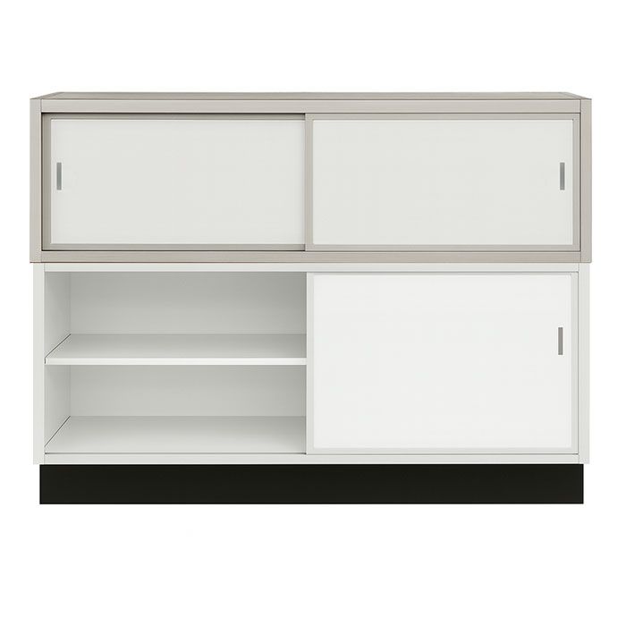 Half Vision Retail Showcase with Storage & Built-in Light Austin Store Fixtures