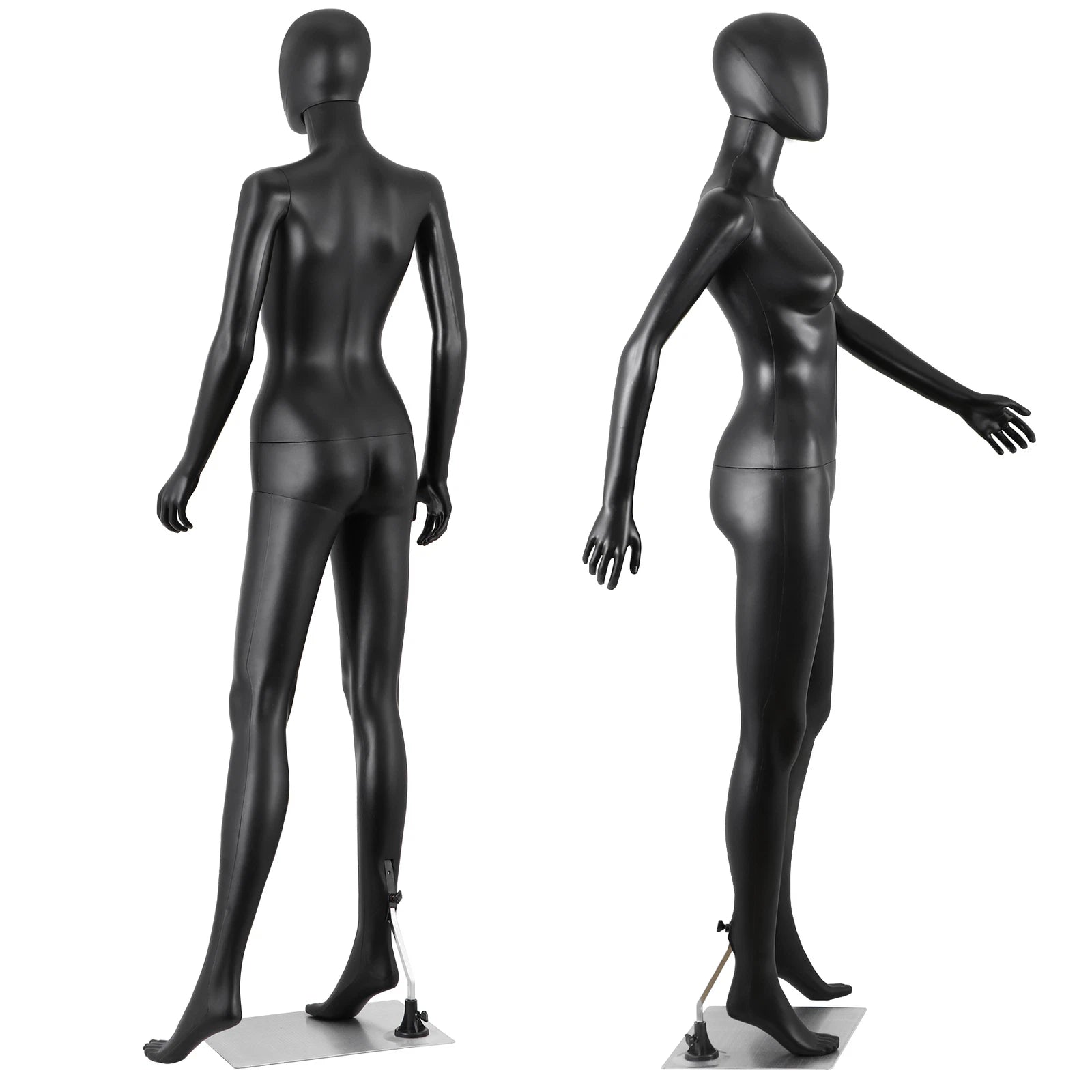 High Glossy Female Mannequin with Metal Base (Black & White) Austin Store Fixtures