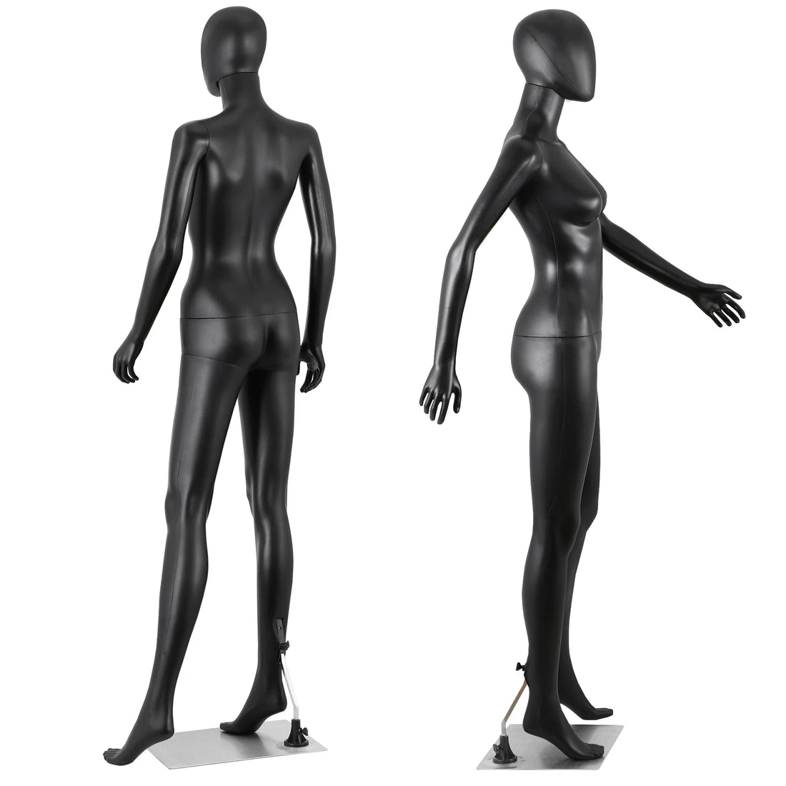 High Glossy Female Mannequin with Metal Base (Black & White) Austin Store Fixtures