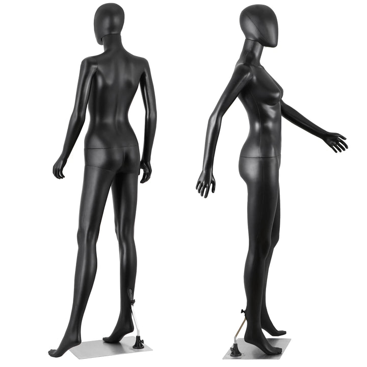 High Glossy Female Mannequin with Metal Base (Black & White) Austin Store Fixtures