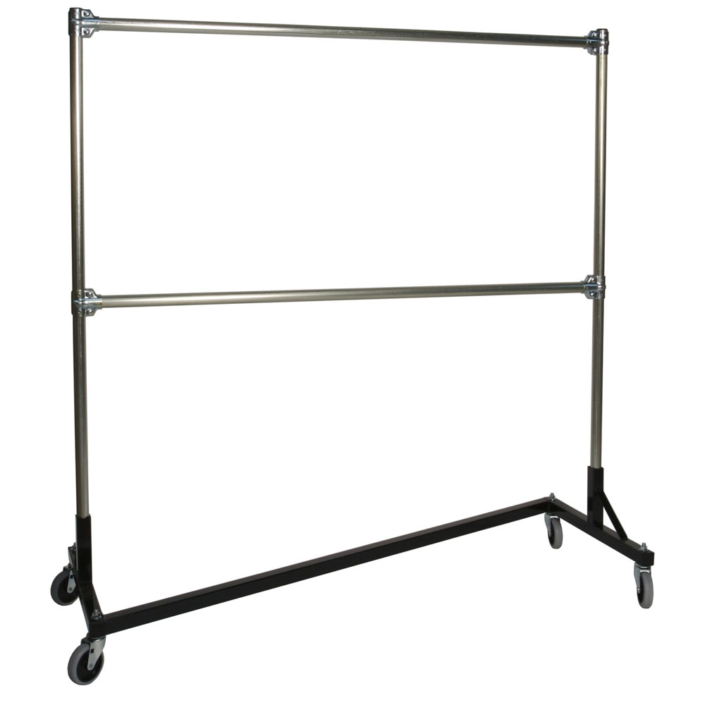 Double Bar Z Clothing Rack With Black Base ASF