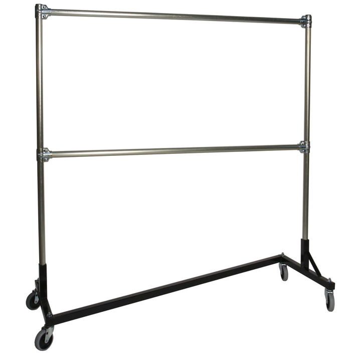 Double Bar Z Clothing Rack With Black Base ASF