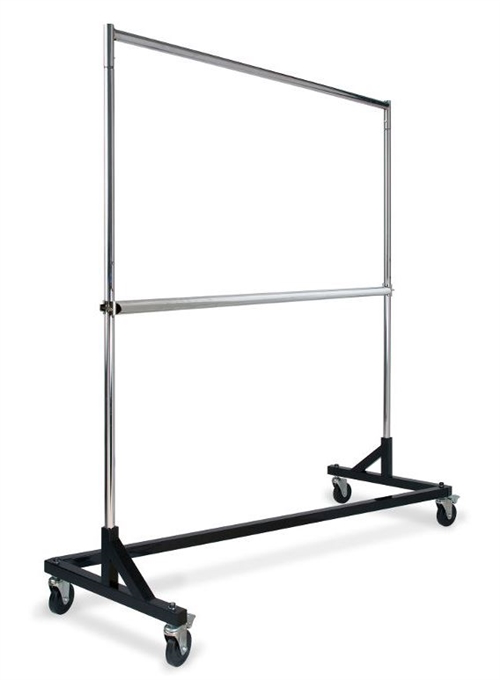 Double Bar Z Clothing Rack With Black Base ASF