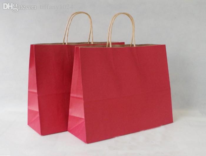 KRAFT PAPER BAGS - BLACK/RED ASF