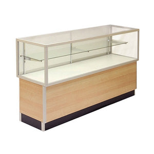 Aluminum Half Vision Glass Showcase Maple