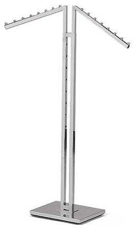 Two Way Clothing Rack With Two 8 Ball Slant Arms ASF